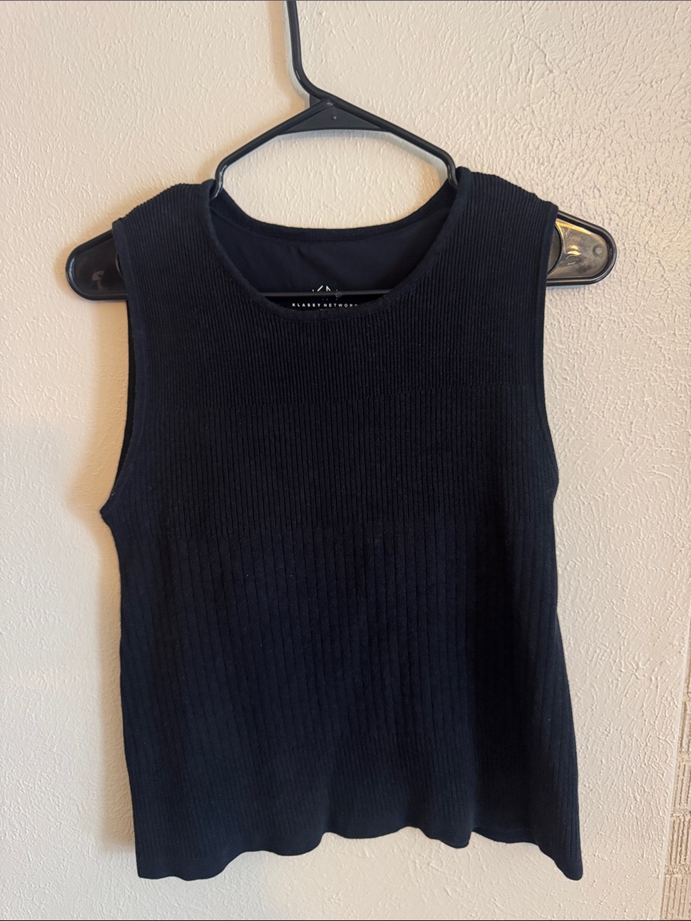 Klassy Network Black Ribbed Tank - M